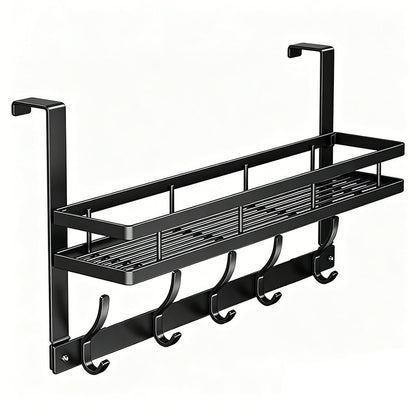 While Supplies Last Over The Door Hooks with Storage Basket
