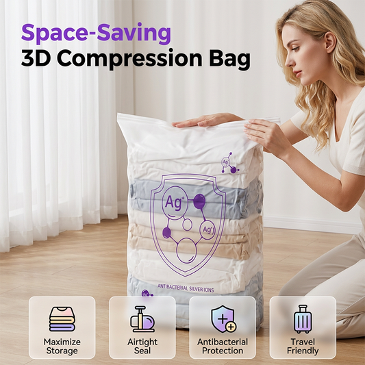 Instantly Free Up Closet Space Press & Compress Storage Bags