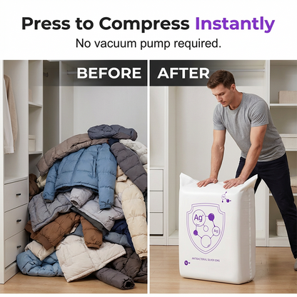 Instantly Free Up Closet Space Press & Compress Storage Bags