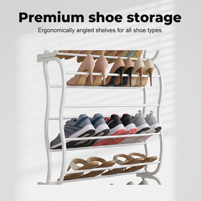 Over-the-Door Shoe Rack Organizer 24 pockets & tool-free install Fits standard doors, holds up to 24 pairs perfect for entryway or closet