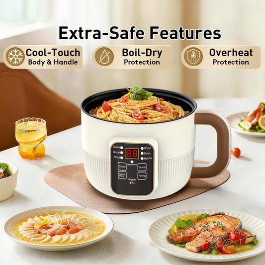Multi-Functional Smart Electric Pot 6 Preset Modes, Delay Timer, Steamer