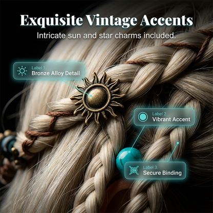 Maillard Style Pre-Braided Hair Extensions Bohemian Braids, Metallic Accents, Festival Ready