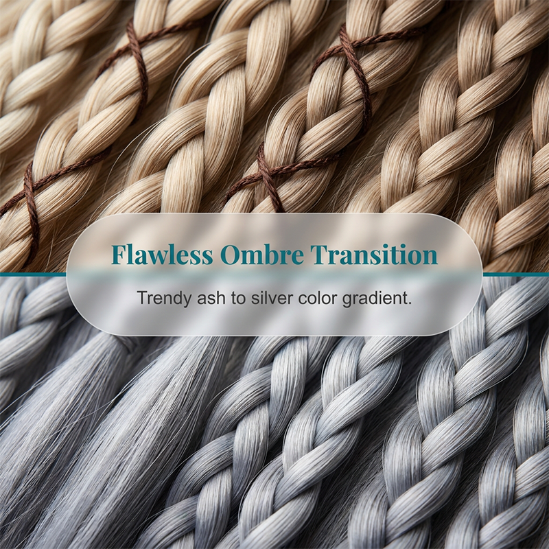 Maillard Style Pre-Braided Hair Extensions Bohemian Braids, Metallic Accents, Festival Ready