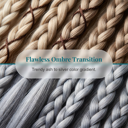 Maillard Style Pre-Braided Hair Extensions Bohemian Braids, Metallic Accents, Festival Ready