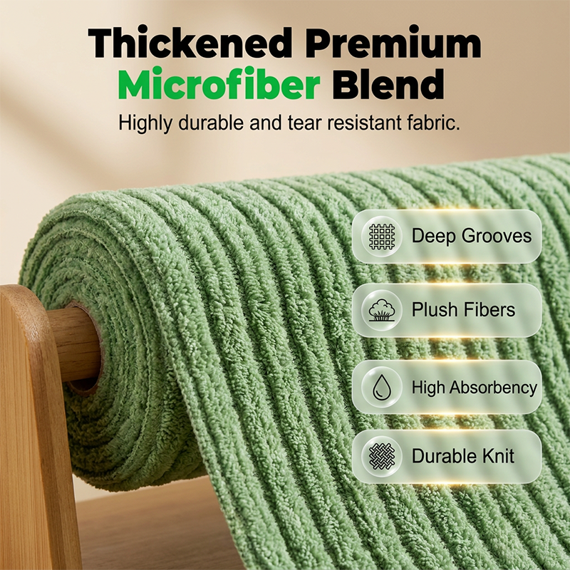 Disposable Tear-Off Cleaning Cloth Roll Thickened Microfiber, Ultra Absorbent & Heavy Grease Removal