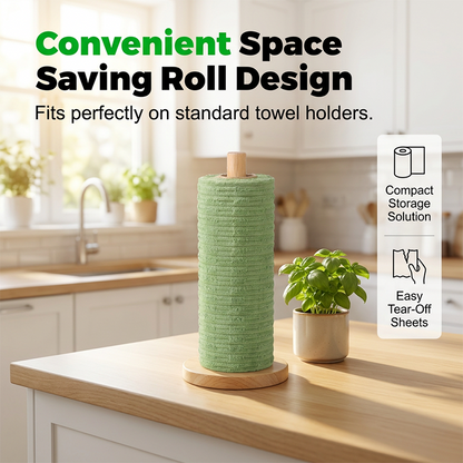 Disposable Tear-Off Cleaning Cloth Roll Thickened Microfiber, Ultra Absorbent & Heavy Grease Removal