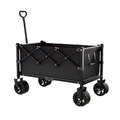 Heavy Duty Collapsible Wagon Cart All-Terrain Wheels, 130L Large Capacity, 1-Second Quick Fold