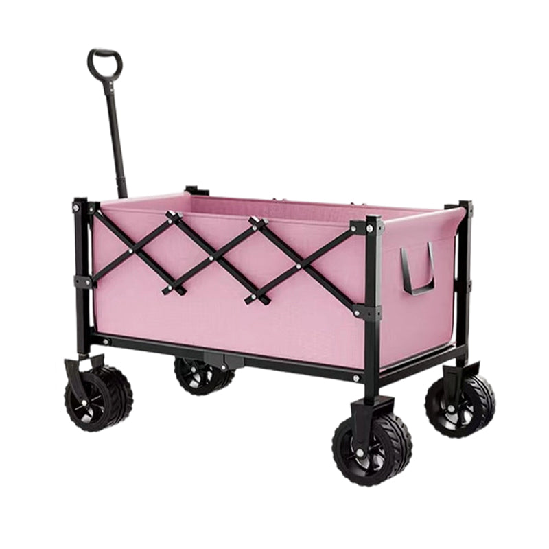 Heavy Duty Collapsible Wagon Cart All-Terrain Wheels, 130L Large Capacity, 1-Second Quick Fold