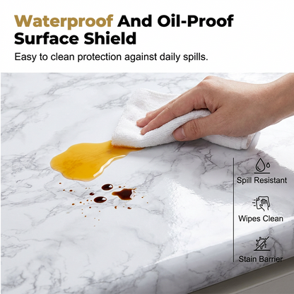 Self-Adhesive Faux Marble Wallpaper Roll Give Your Home A Luxury Makeover In Minutes