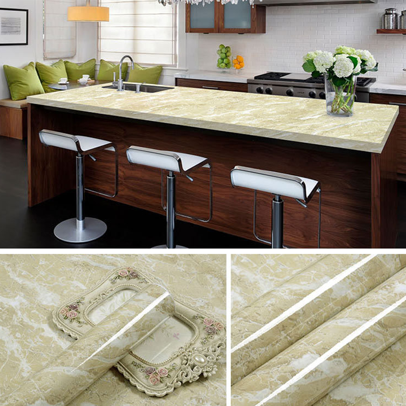 Self-Adhesive Faux Marble Wallpaper Roll Give Your Home A Luxury Makeover In Minutes