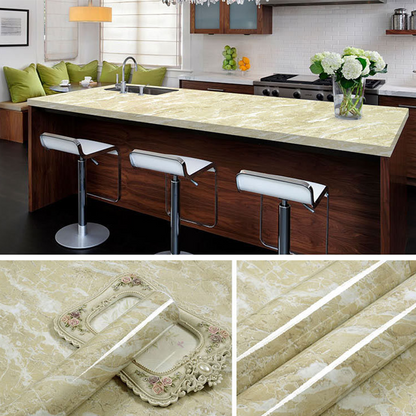 Self-Adhesive Faux Marble Wallpaper Roll Give Your Home A Luxury Makeover In Minutes