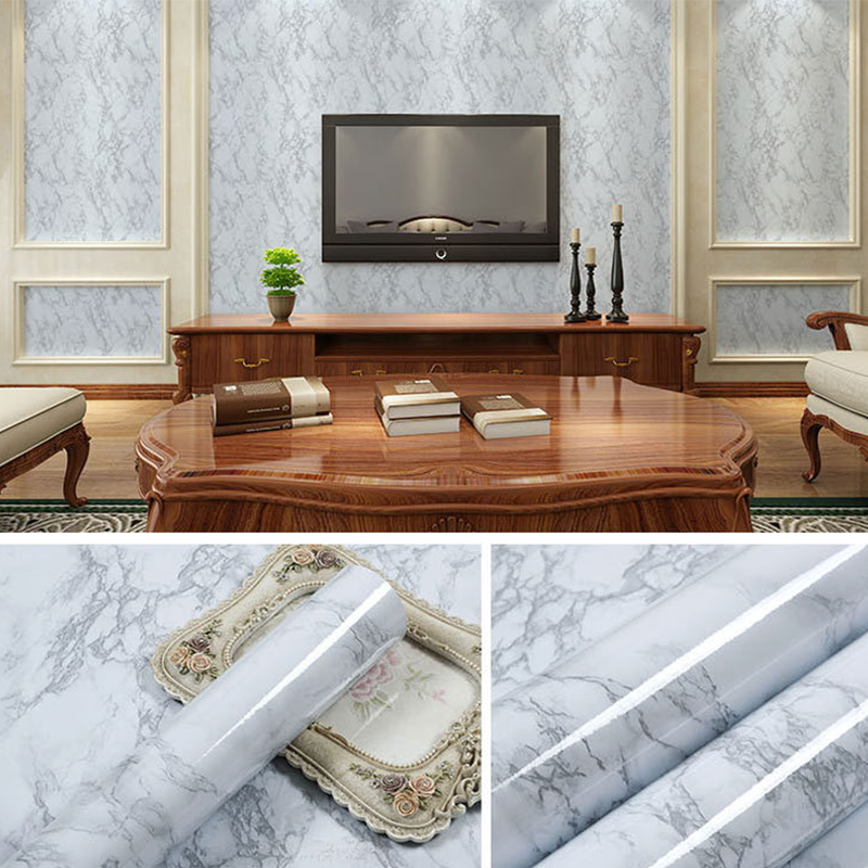 Self-Adhesive Faux Marble Wallpaper Roll Give Your Home A Luxury Makeover In Minutes