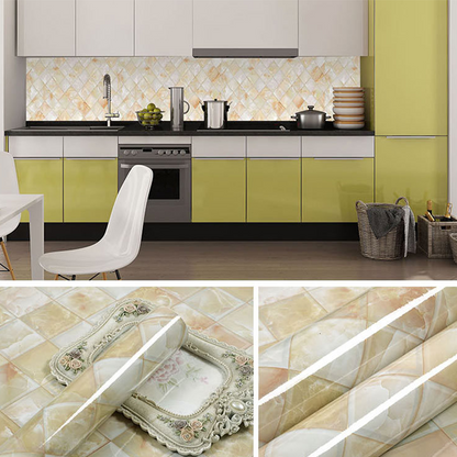 Self-Adhesive Faux Marble Wallpaper Roll Give Your Home A Luxury Makeover In Minutes