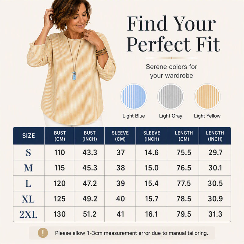 Women's Casual Striped Long-Sleeve Top