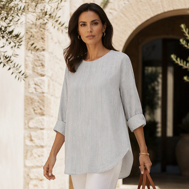 Women's Casual Striped Long-Sleeve Top