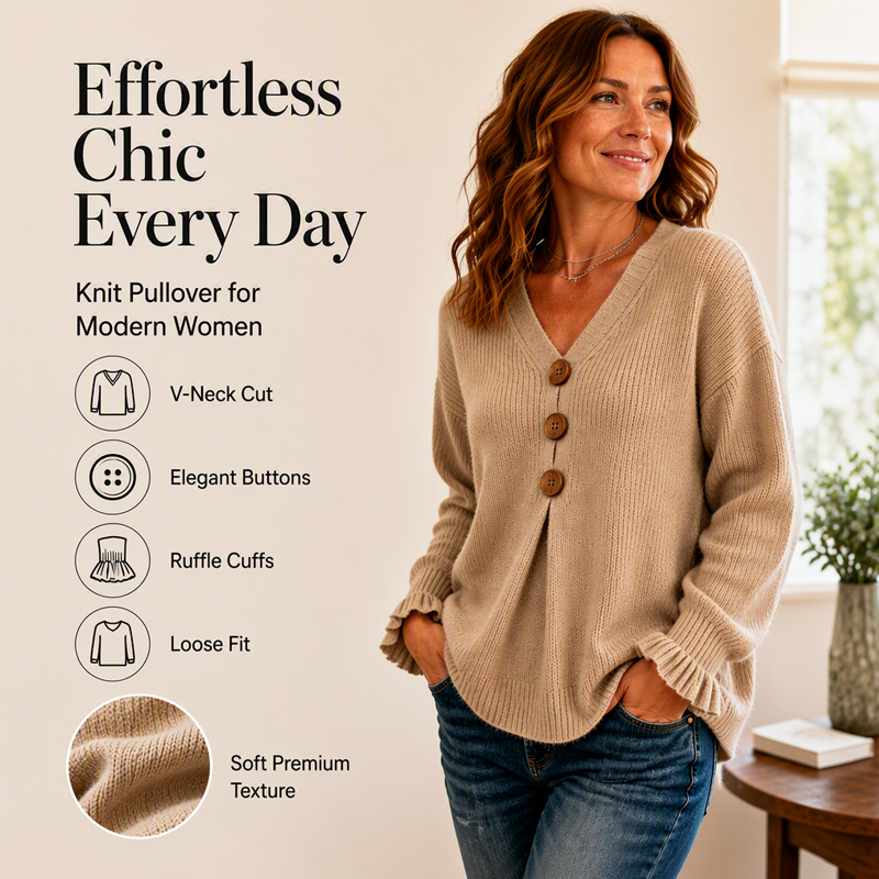 Women's Soft V-Neck Textured-Knit Sweater