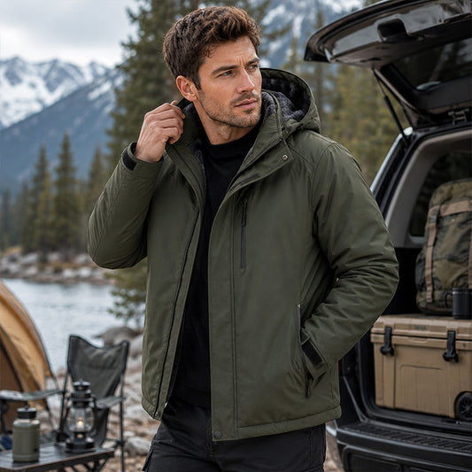 Men's Hooded Thermal-Lined Shell Jacket