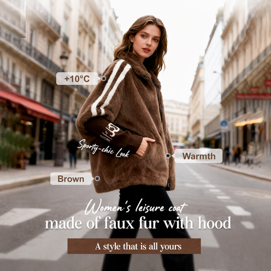 Women's Hooded Zip-Up Casual Coat