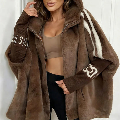 Women's Hooded Zip-Up Casual Coat