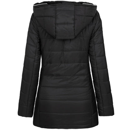 Women's Plush-Lined Hooded Mid-Length Coat