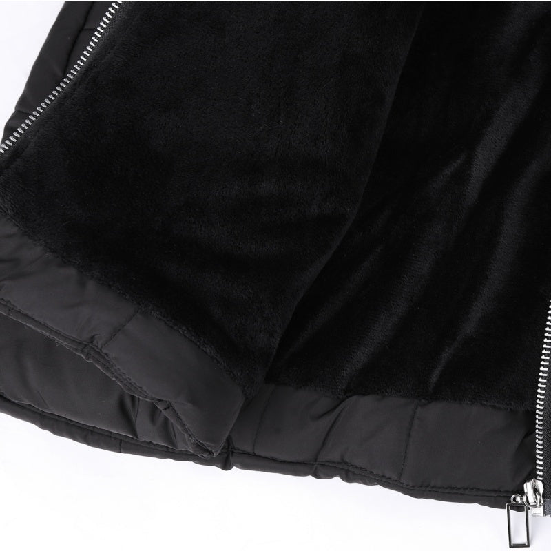 Women's Plush-Lined Hooded Mid-Length Coat