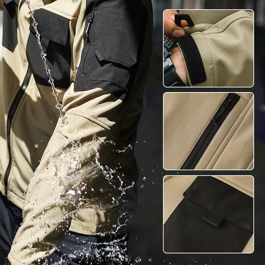 Men's Thermal Waterproof Multi-Pocket Hooded Jacket