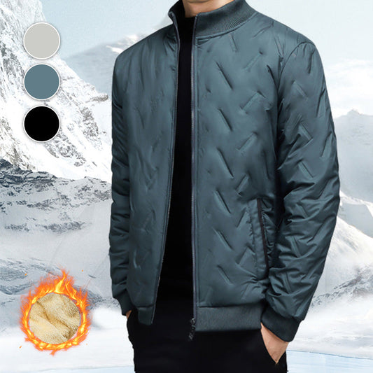 Men's Thickened Stand-Collar Zip-Up Jacket